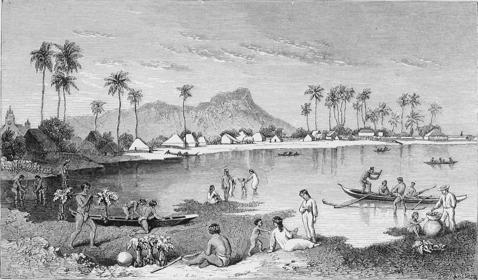 Waikiki beach and Diamond Head crater in Honolulu