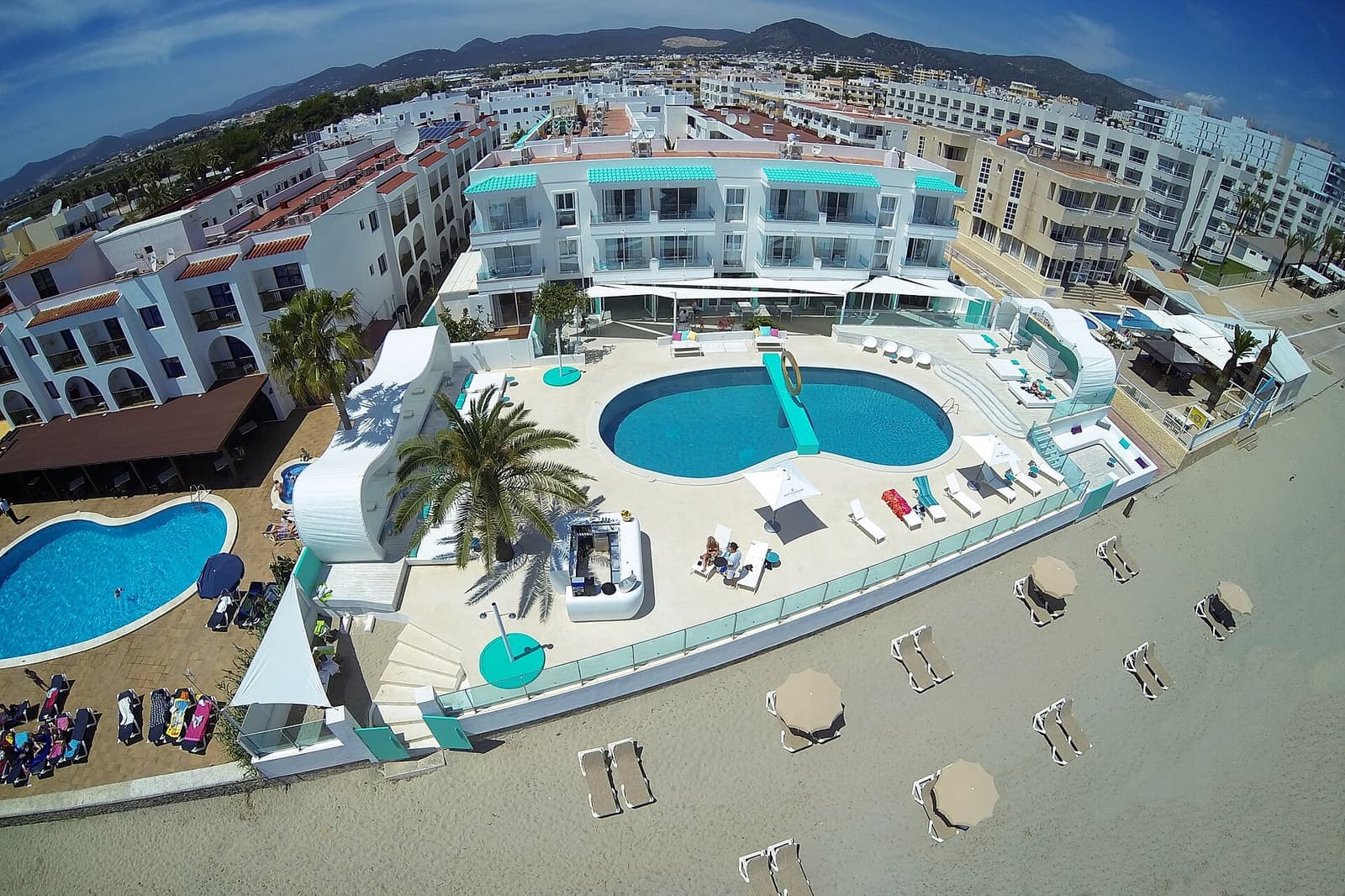 Coastal town and harbour on the island of Ibiza
