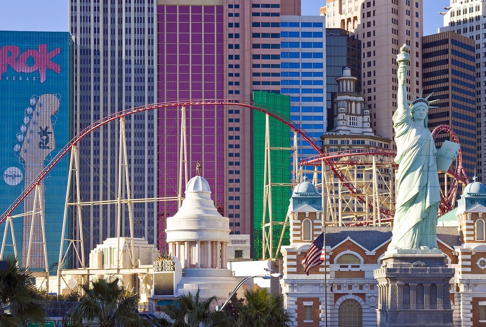 The Las Vegas Strip lit up after dark