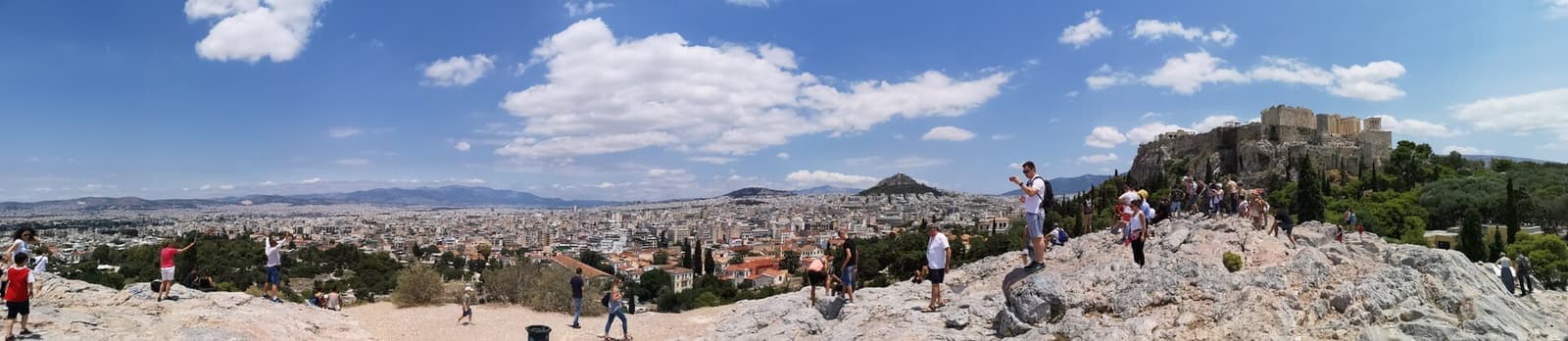 The Acropolis rising above the city of Athens