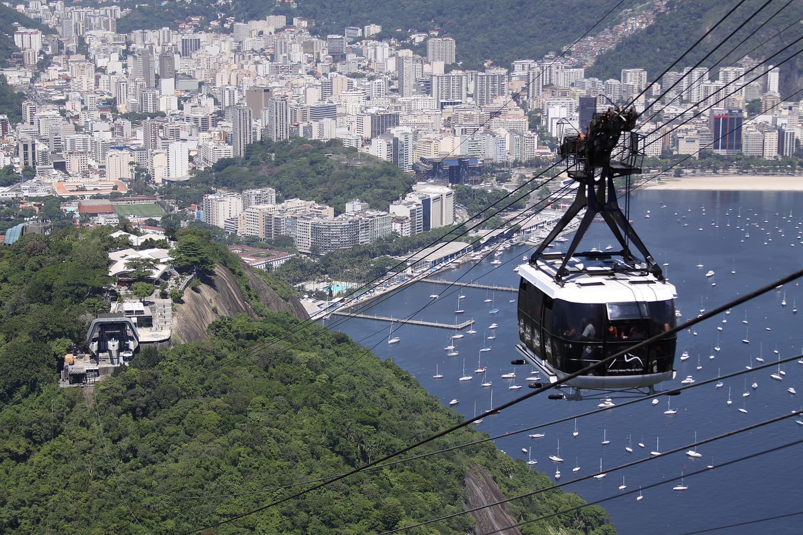 Sugarloaf Mountain above the bay in Rio de Janeiro